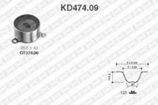 Ременный комплект (SNR: KD474.09)