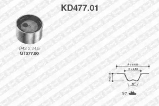 Ременный комплект (SNR: KD477.01)