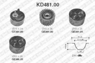 Ременный комплект (SNR: KD481.00)