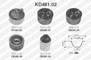 Ременный комплект (SNR: KD481.02)