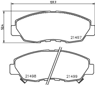 Комплект тормозных колодок (PAGID: T3023)