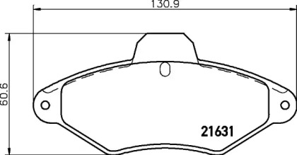 Комплект тормозных колодок (PAGID: T9038)