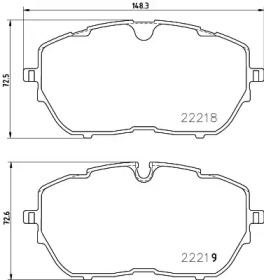 Комплект тормозных колодок (PAGID: T2523)