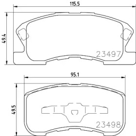 Комплект тормозных колодок (PAGID: T3103)