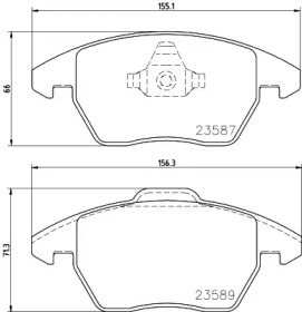 Комплект тормозных колодок (PAGID: T1841)