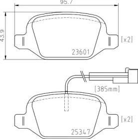 Комплект тормозных колодок (PAGID: T2720)