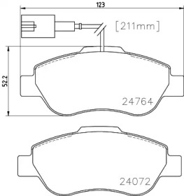 Комплект тормозных колодок (PAGID: T2215)