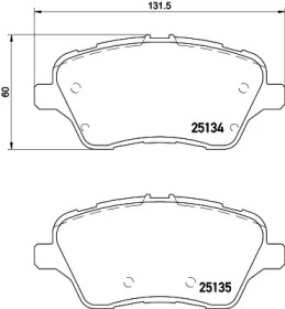 Комплект тормозных колодок (PAGID: T2223)