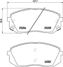 Комплект тормозных колодок (PAGID: T2705)