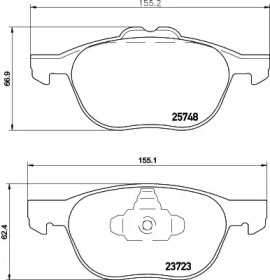 Комплект тормозных колодок (PAGID: T2247)