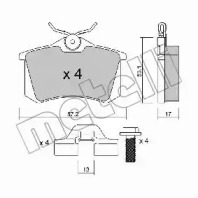 Комплект тормозных колодок (METELLI: 22-0100-1S)