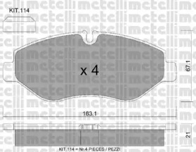 Комплект тормозных колодок (METELLI: 22-0671-2)