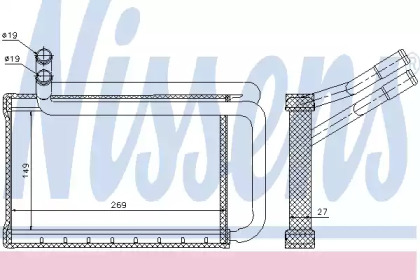 Теплообменник (NISSENS: 77636)