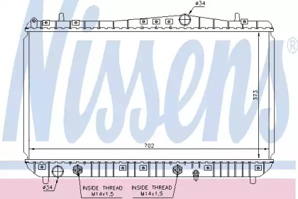 Теплообменник (NISSENS: 61665)