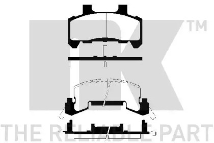 Комплект тормозных колодок (NK: 229206)