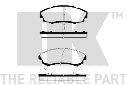 Комплект тормозных колодок (NK: 229207)