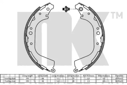 Комлект тормозных накладок (NK: 2722564)