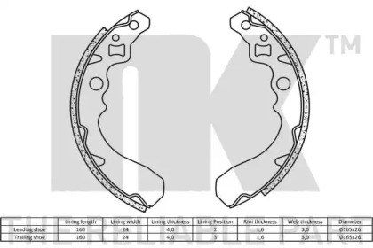 Комлект тормозных накладок (NK: 2751503)