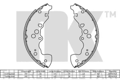 Комлект тормозных накладок (NK: 2752740)