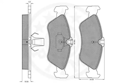 Комплект тормозных колодок (OPTIMAL: 10052)
