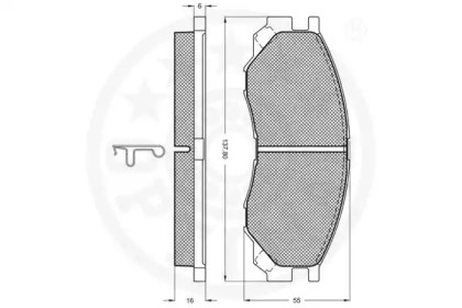 Комплект тормозных колодок (OPTIMAL: 10057)