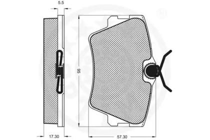 Комплект тормозных колодок (OPTIMAL: 10075)
