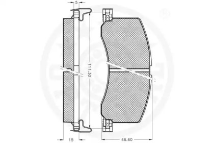 Комплект тормозных колодок (OPTIMAL: 10080)