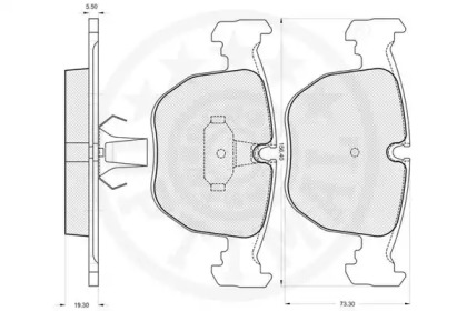 Комплект тормозных колодок (OPTIMAL: 10081)