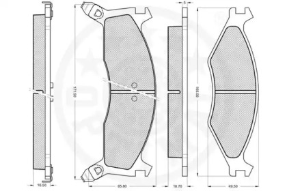 Комплект тормозных колодок (OPTIMAL: 10086)