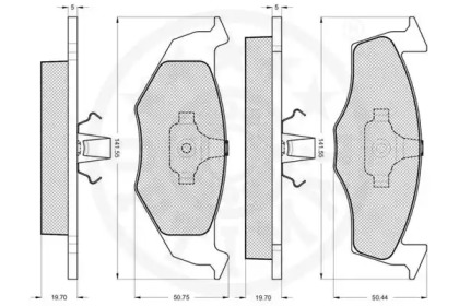 Комплект тормозных колодок (OPTIMAL: 10106)