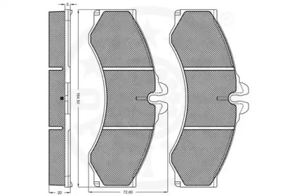 Комплект тормозных колодок (OPTIMAL: 10119)