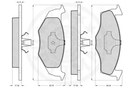 Комплект тормозных колодок (OPTIMAL: 10128)