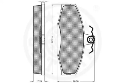 Комплект тормозных колодок (OPTIMAL: 10143)