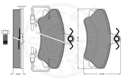 Комплект тормозных колодок (OPTIMAL: 10146)