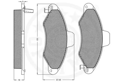 Комплект тормозных колодок (OPTIMAL: 10207)