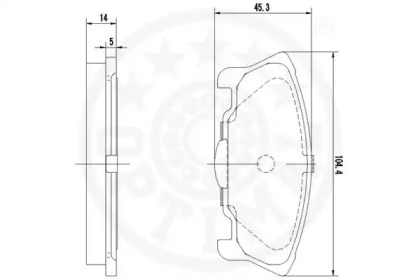 Комплект тормозных колодок (OPTIMAL: 10216)