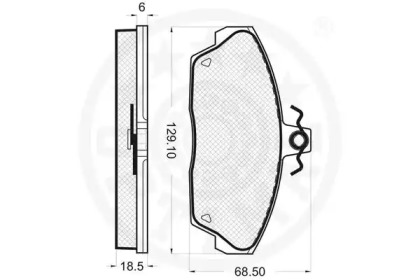 Комплект тормозных колодок (OPTIMAL: 10259)