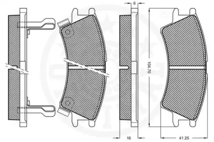 Комплект тормозных колодок (OPTIMAL: 10261)