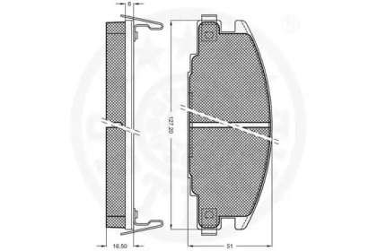Комплект тормозных колодок (OPTIMAL: 10264)