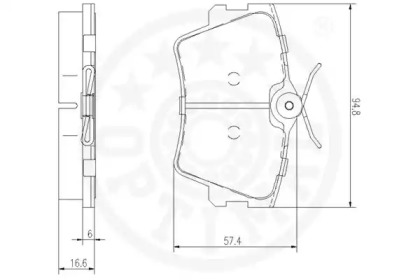Комплект тормозных колодок (OPTIMAL: 10277)
