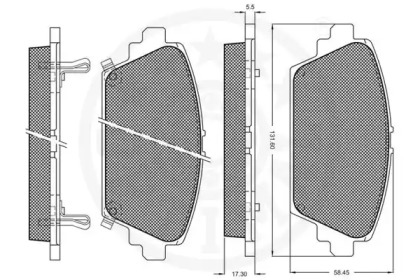 Комплект тормозных колодок (OPTIMAL: 10311)