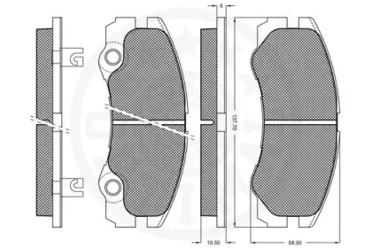 Комплект тормозных колодок (OPTIMAL: 10376)