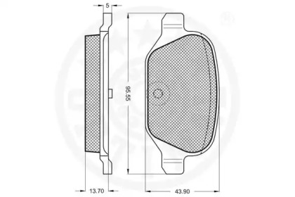 Комплект тормозных колодок (OPTIMAL: 10390)