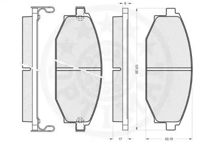 Комплект тормозных колодок (OPTIMAL: 10406)