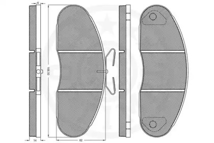 Комплект тормозных колодок (OPTIMAL: 12005)
