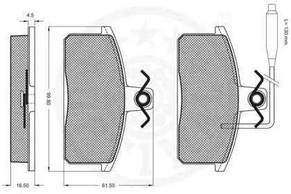 Комплект тормозных колодок (OPTIMAL: 12041)