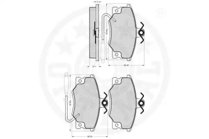 Комплект тормозных колодок (OPTIMAL: 12042)