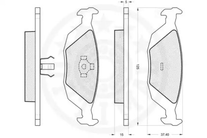 Комплект тормозных колодок (OPTIMAL: 12051)