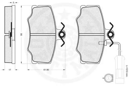 Комплект тормозных колодок (OPTIMAL: 12056)