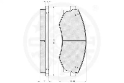Комплект тормозных колодок (OPTIMAL: 12063)